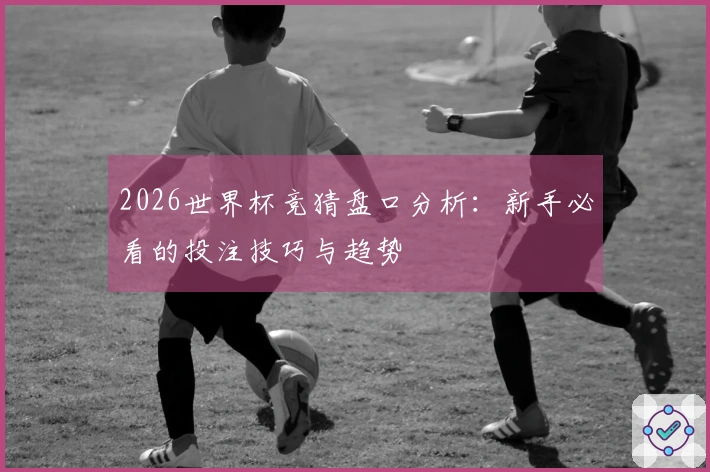 2026世界杯竞猜盘口分析：新手必看的投注技巧与趋势